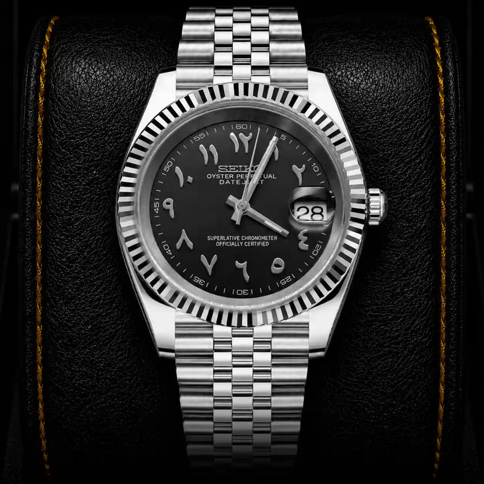 SKL Black Steel Arabic Dial