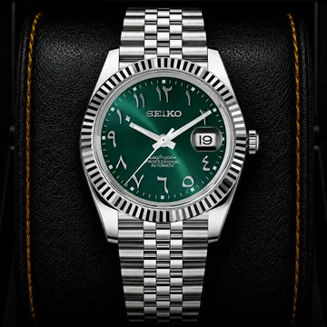 SKL Crystal Green Arabic Dial