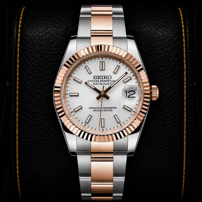 SKL Fluted Two-Tone Gold White